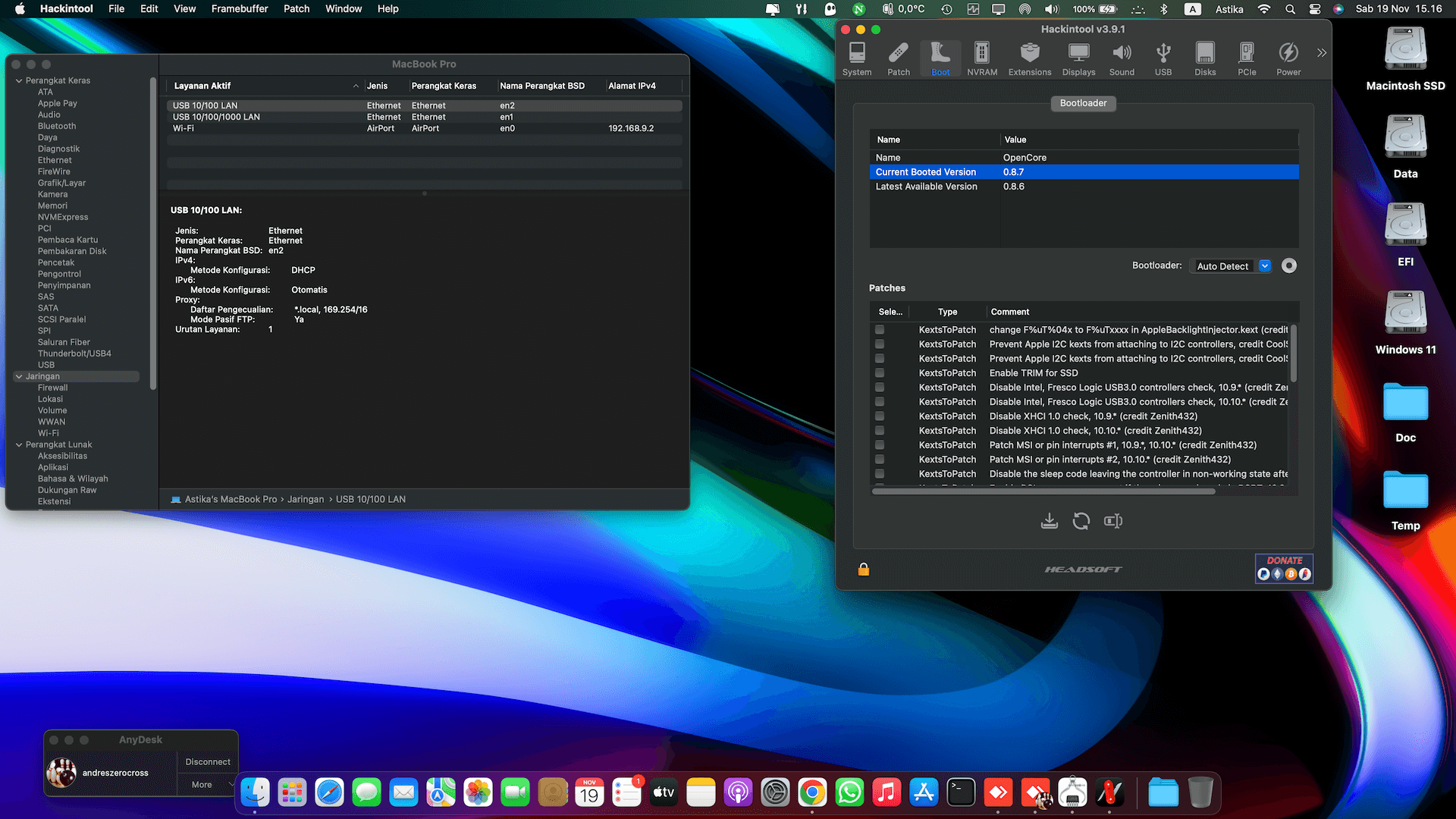 Asus ZenBook Q536FD 3rd [WhiskeyLake   Intel UHD 620 + I2C]   OpenCore 8